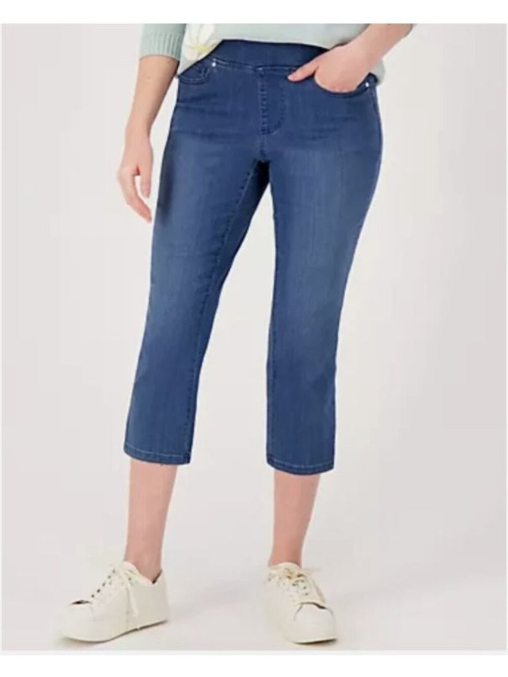 Belle Kim Gravel Jeans Tall Size 25 Plus Primabelle Cropped Straight Rinse Wash